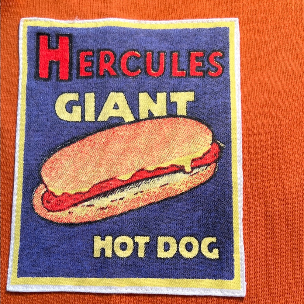 Vintage Giant Hot Dog Kids Romper - Orange and Black HERCULES - Picture 4 of 8